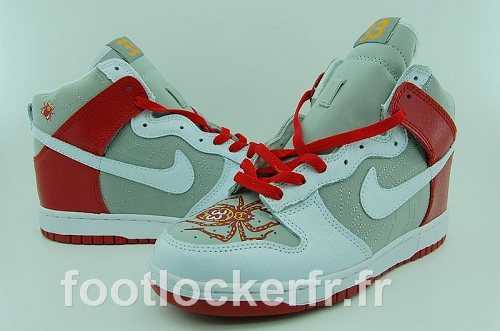 Nike Dunk High Premium Red Pascher Nouveaustyle France Nike Dunk Chaussures